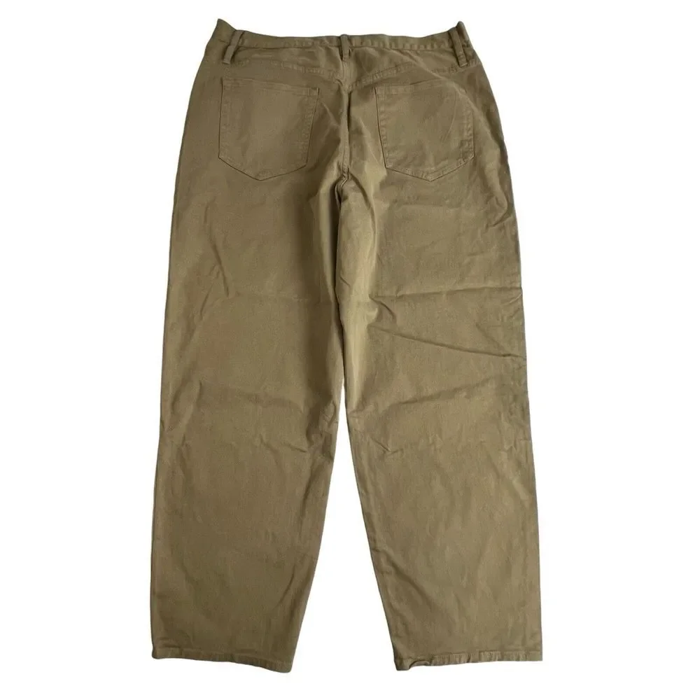 Frame Womens 33 Brown Ultra High Rise‎ Barrell Khaki Pants